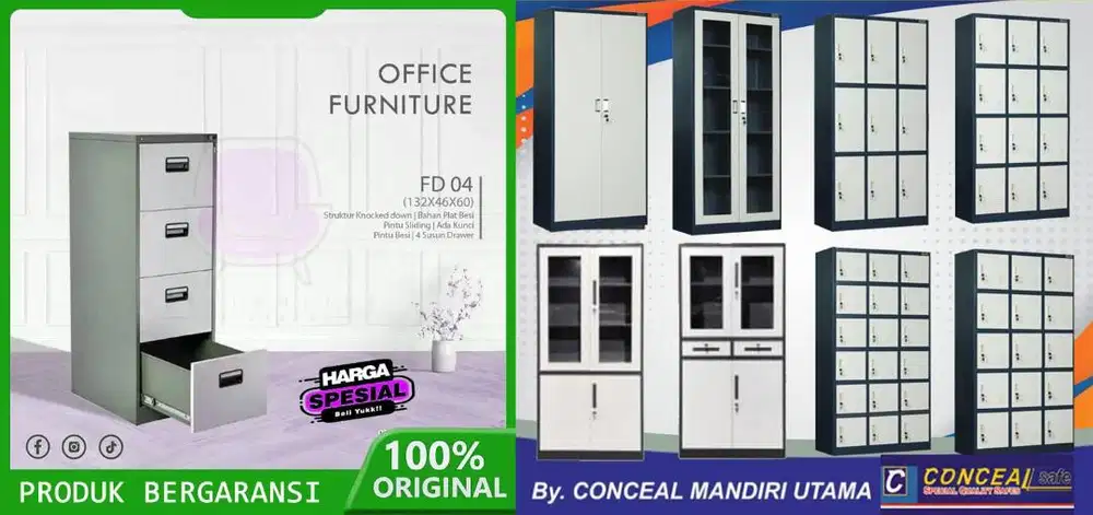 Lemari Arsip Fillinf Cabinet Loker Locker Dokumen Kantor Besi 36SL
