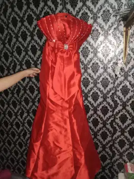 dress merah pesta mj