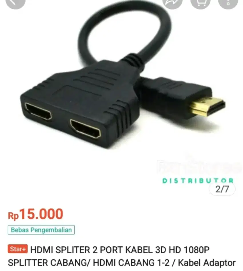 Kabel HDMI SPLITER 2 port tanpa power