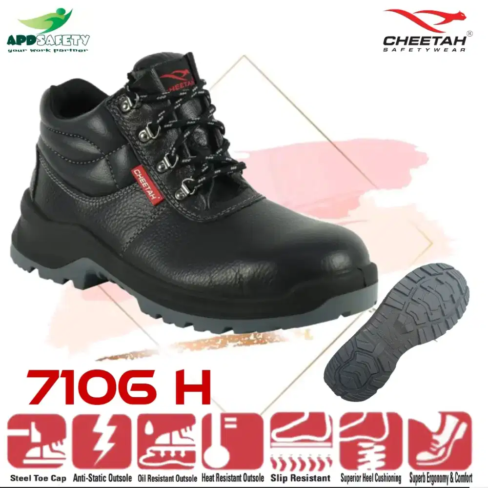 (NEW MODEL) Sepatu Safety CHEETAH 7106 H /C