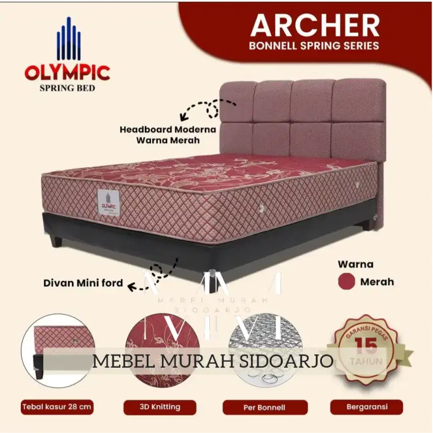 Promo Kasur spring bed Olympic Archer bonel 160 x 200 cm deluxe matras
