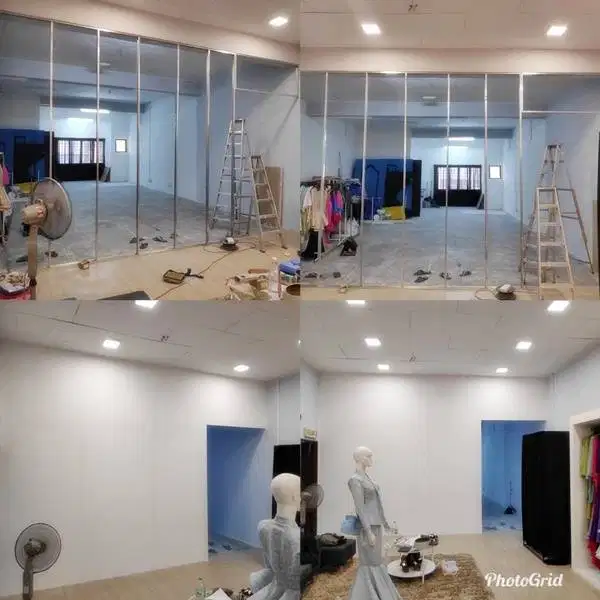 Plafon PVC Partisi GRC Gipsum - -Bongkar Tukang Gypsum Borong Pasang