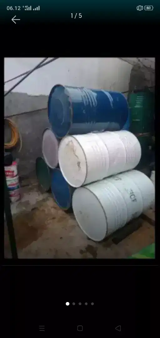 DRUM BEKAS, 200 Liter | Diameter 60 cm, Tinggi 90 cm.