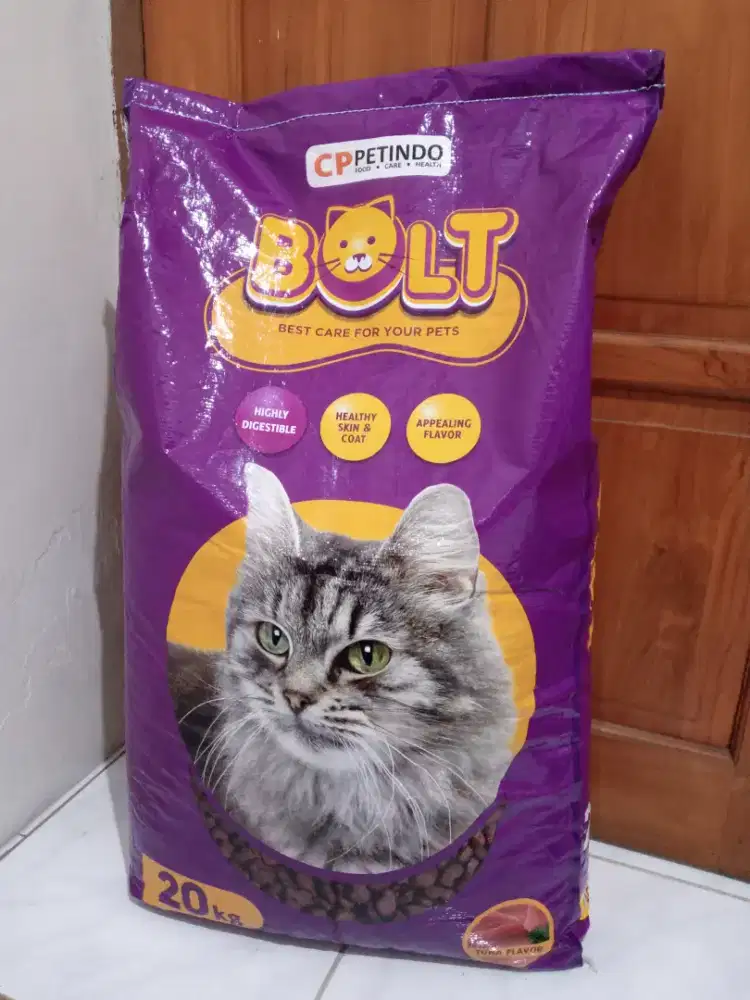 Catfood Bolt 20kg 20 kg makanan kucing bagus murah