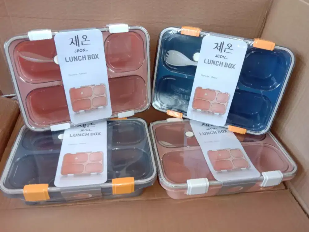 lunch box jeon bahan plastik anti bau, anti tumpah kualitas premium