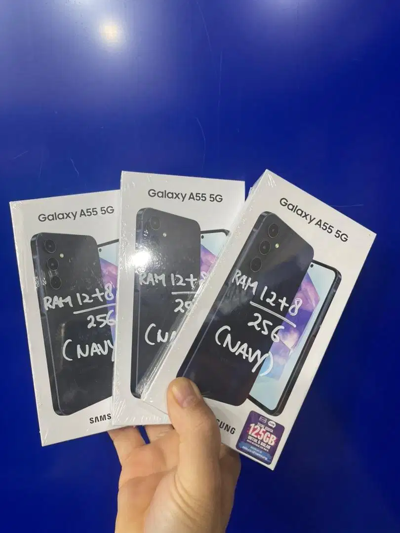 Baru….Samsung A55 5G Ram 12/256 Resmi  (Warna : Navy Black)