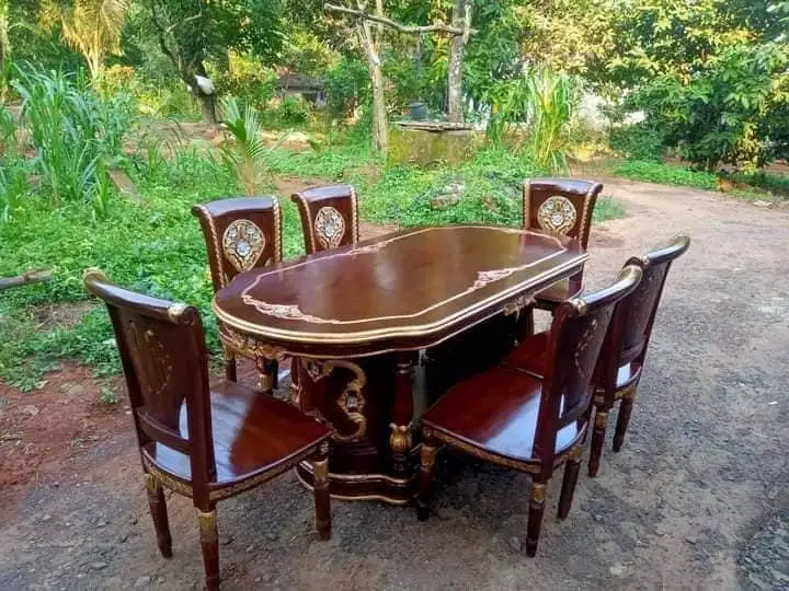 Set meja makan Salina Gendong Kayu Jati