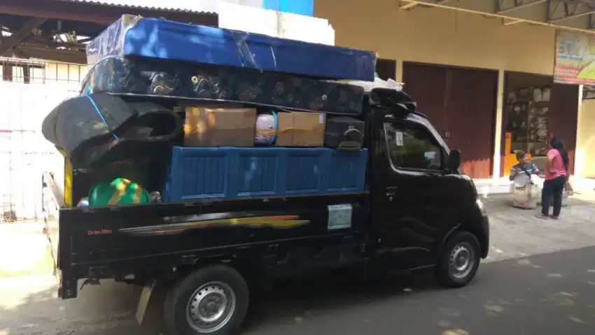 Jasa pindahan rumah kontrakan menggunakan pickup losbak