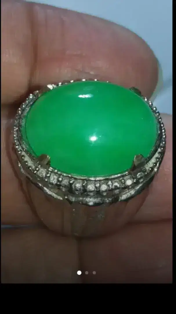 Jual Batu Cincin Green Giok Burma Crystal Good Looking