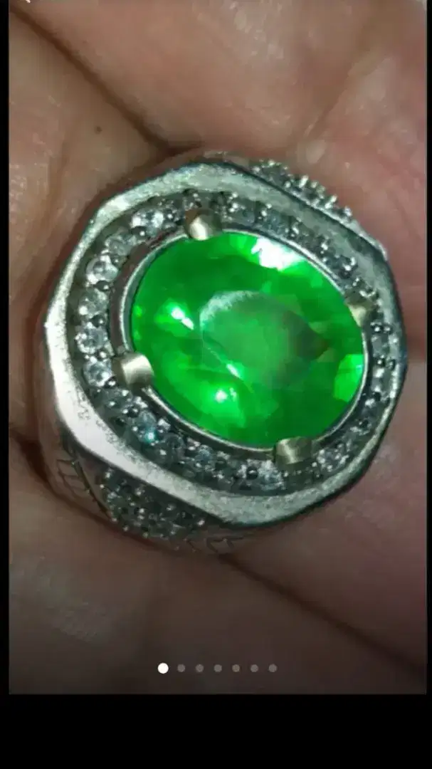 Jual Batu Cincin Permata Green Emerland Cutting Good