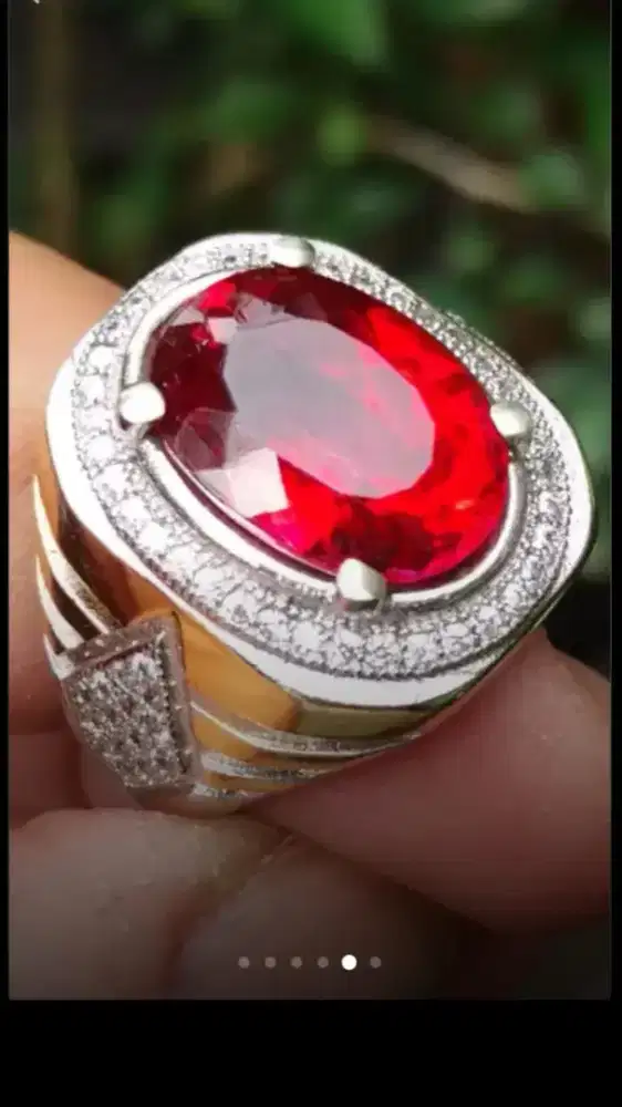 Jual Batu Cincin Red Rubelline Delima Cutting Keren Top
