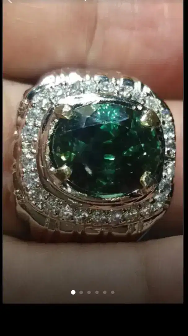 Jual Batu Cincin Dark Green Tourmaline Cutting Keren