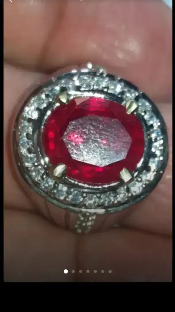 Jual Batu Cincin Red Delima Ruby Cutting Beautiful Keren