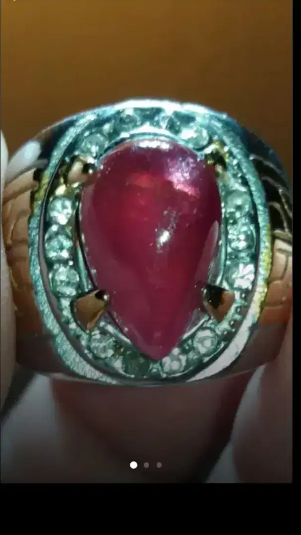 Jual Batu Cincin Red Delima Pigeon Ruby Air Mata mode