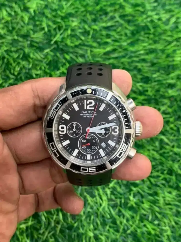 Jam tangan pria Nautica chronograph original
