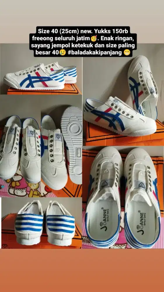 Sepatu kets sport JOANNE New size 40 (25cm)