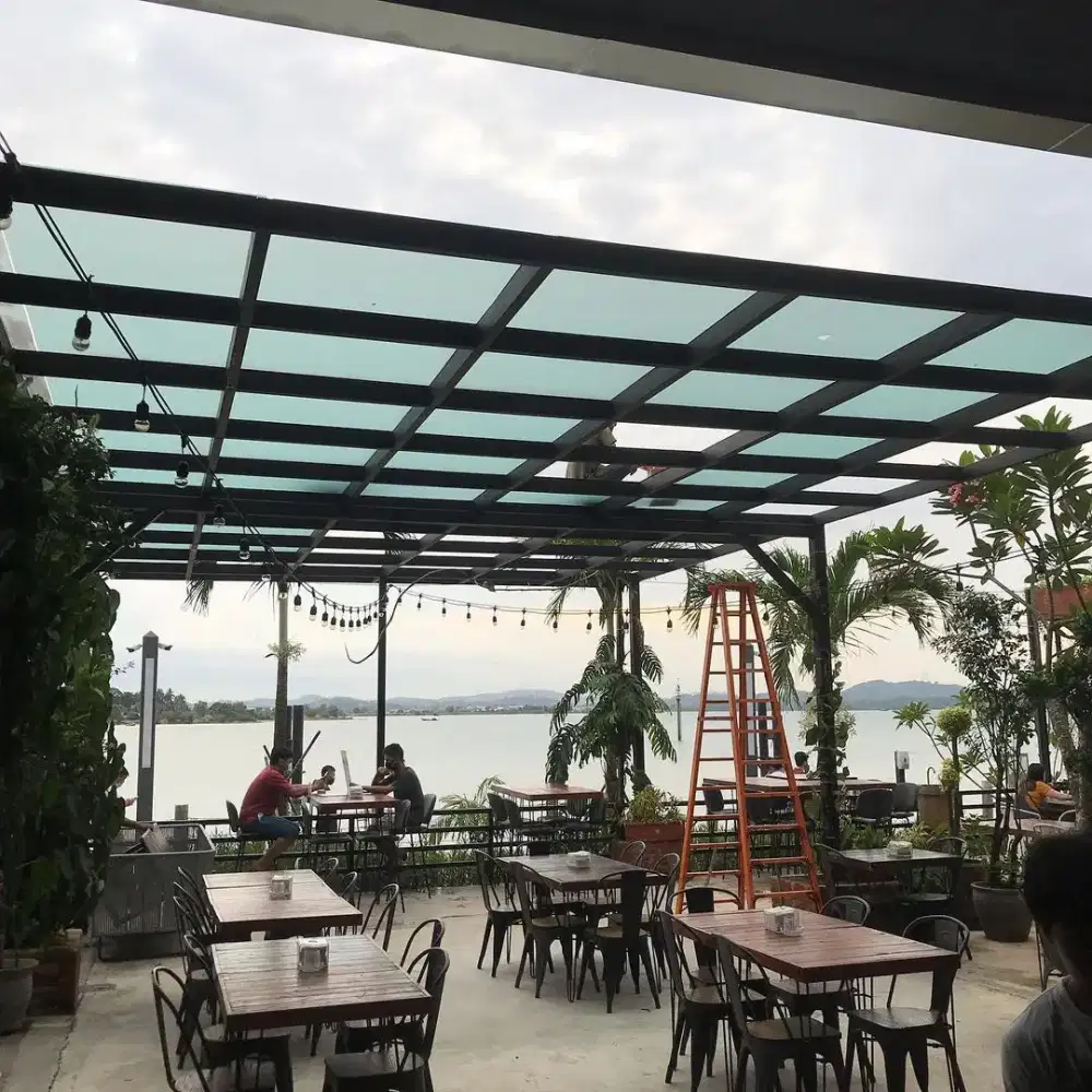 Kanopi kaca rangka besi hollo galvanis anti karat murah#440#