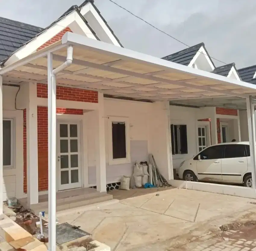 Jasa pembuatan dan pemasangan kanopi rumah minimalis atap alderon RS