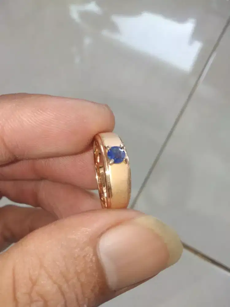 Batu blue safir natural