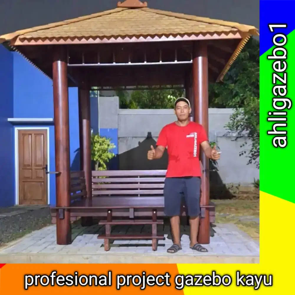 Gazebo / gazebo taman  / gazebo kelapa / gazebo wisata