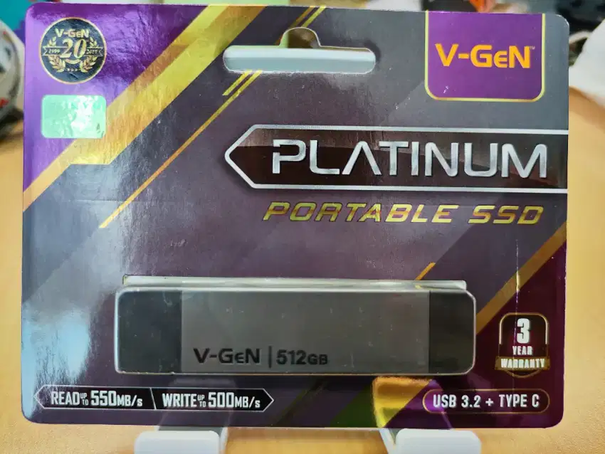 V-gen vgen ssd SSD portable platinum 512 GB dapet hadiah DDD