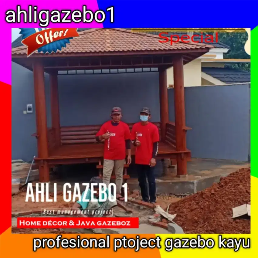 Gazebo / gazebo kelapa / gazebo resto / gazebo taman rumah