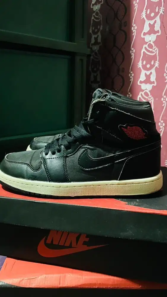 Nike Air Jordan Black Satin Size 42