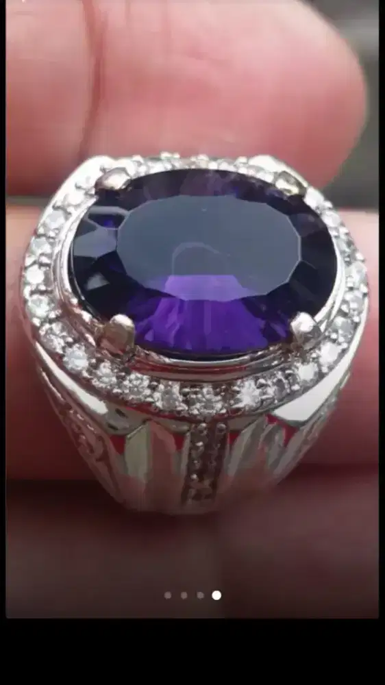 Jual Batu Cincin Dark Purple Kecubung CuttMixed Istimewa