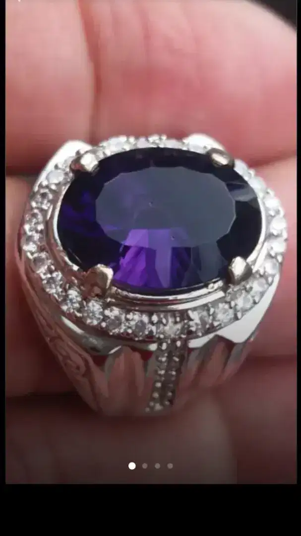 Jual Batu Cincin Dark Purple Kecubung CuttMixed Istimewa