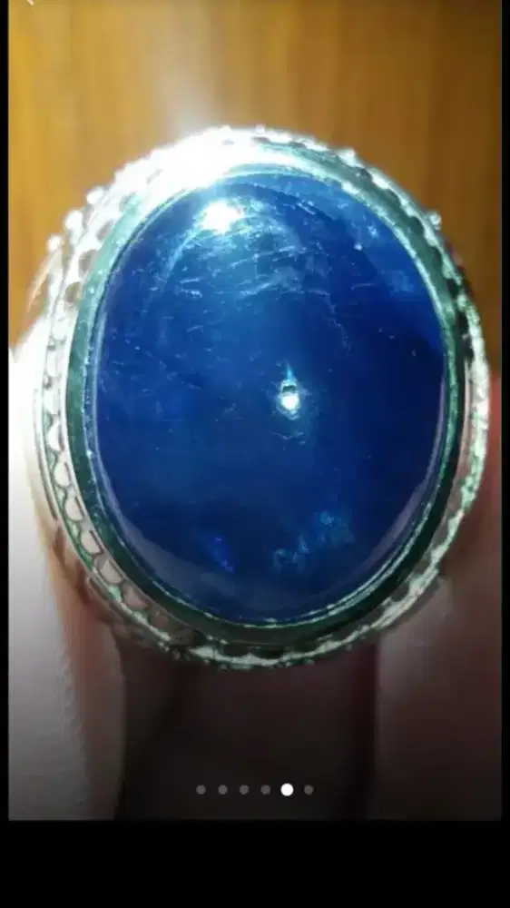 Jual Batu Cincin Permata Dark Blue Sapphire Crystal Keren