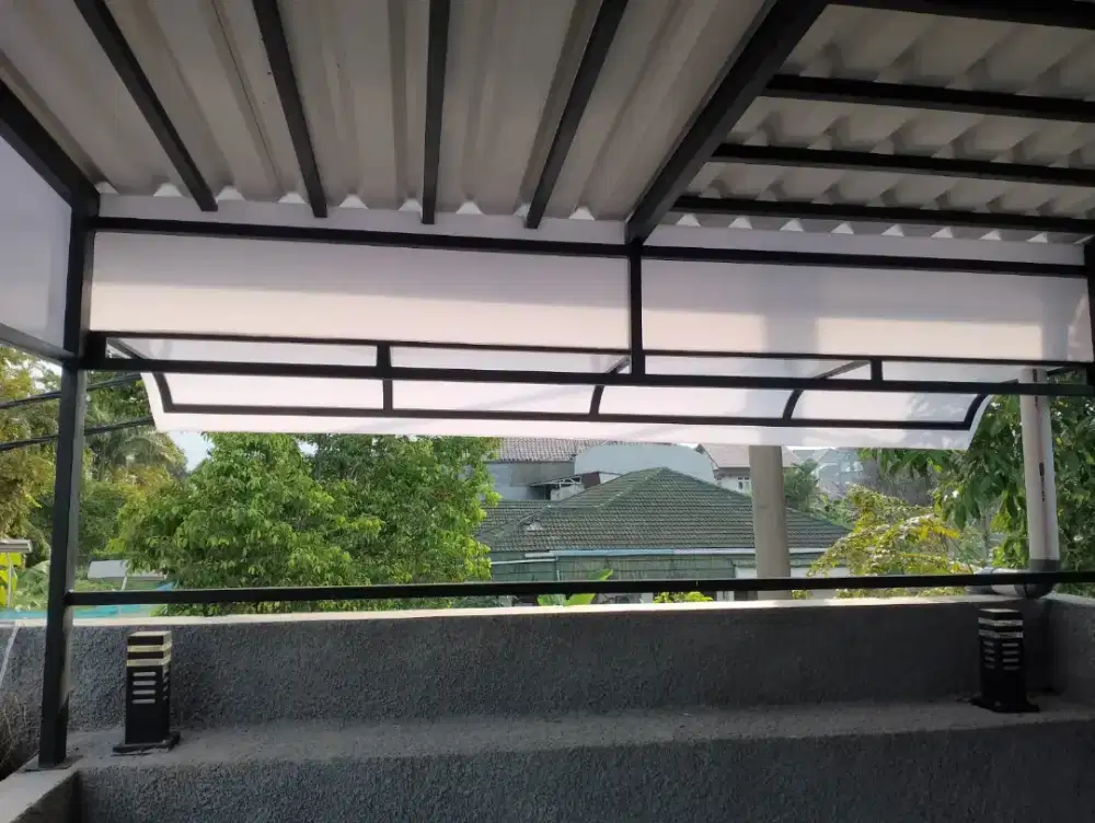 Kanopi pagar tralis.