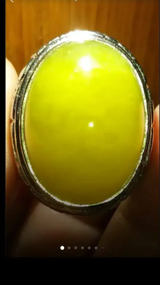 Jual Batu Cincin Greenish Yellow IdoCrase Serphentine