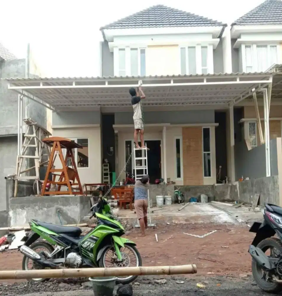 Pemasangan kanopi baja ringan sni cahaya 4