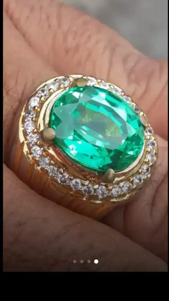 Jual Batu Cincin Permata Light Green Tourmaline Cutting