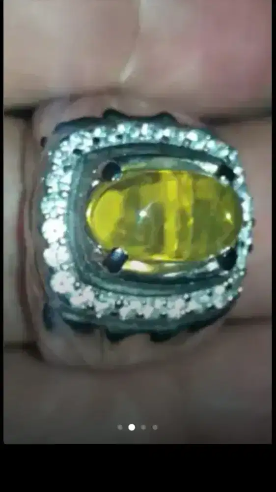 Jual Batu Cincin Permata Golden Yellowish Cat's Eye