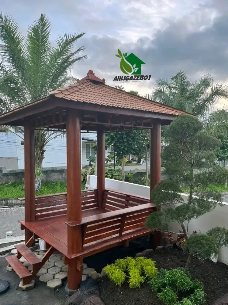 Gazebo / gazebo taman / gazebo pasang free