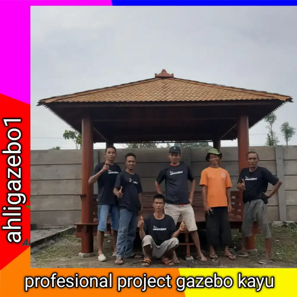 Gazebo kayu / gazebo kelapa / saung kelapa / gasebo