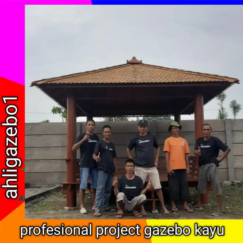 Gazebo kayu / gazebo kelapa / saung kelapa / gasebo