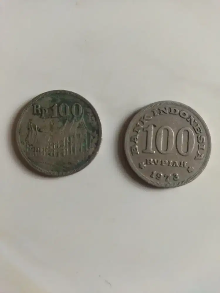 Uang koin kuno Rp 100 tahun 1973 koin tebal