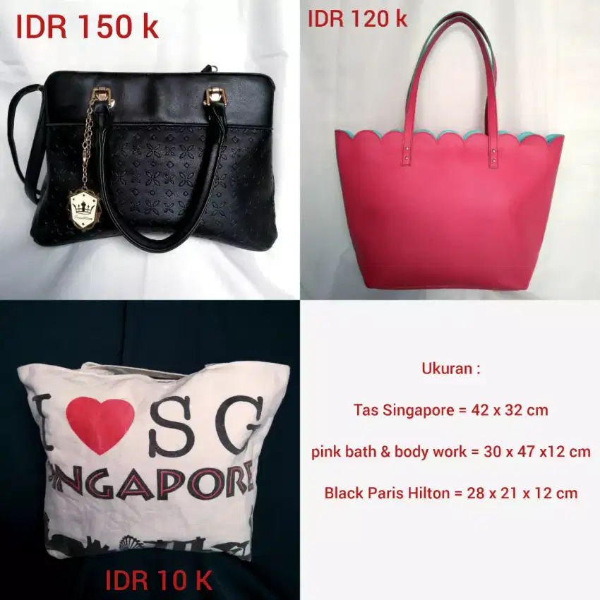 Tas wanita Paris hilton , souvenir singapore , & lain nya