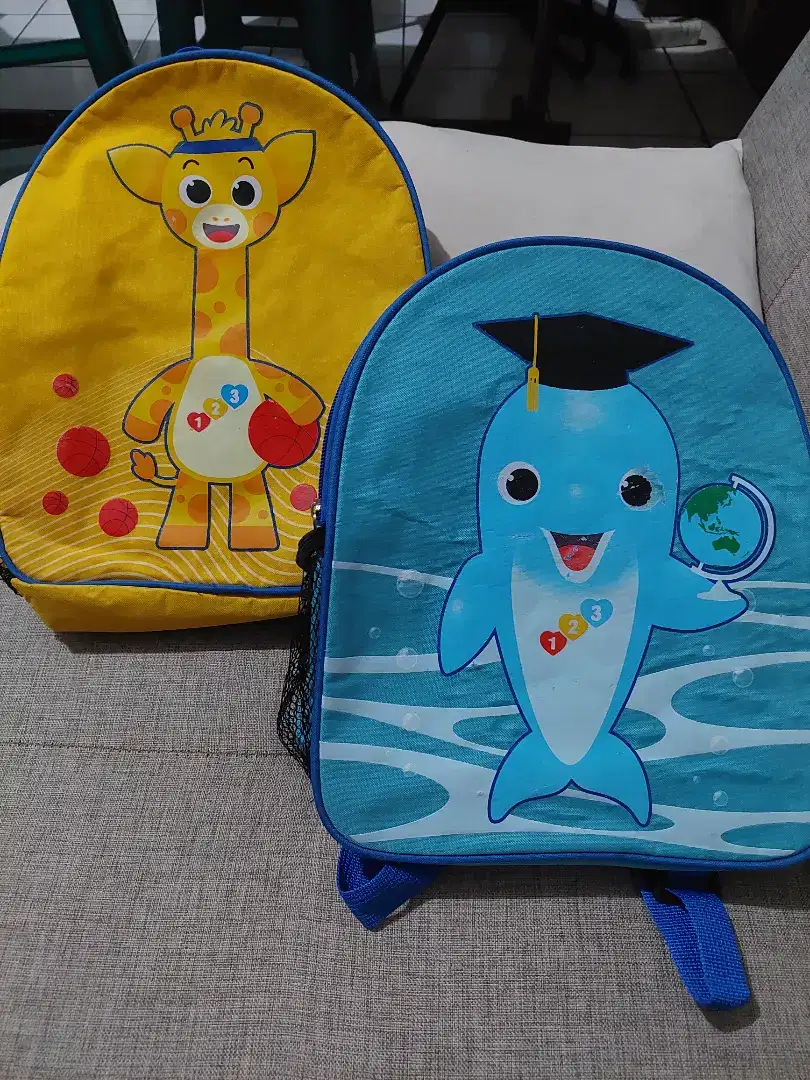 2 tas sekolah anak motif binatang lucu