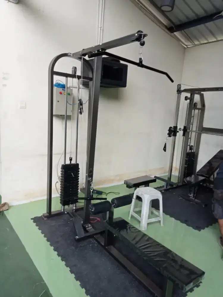 lats pull down + rowing