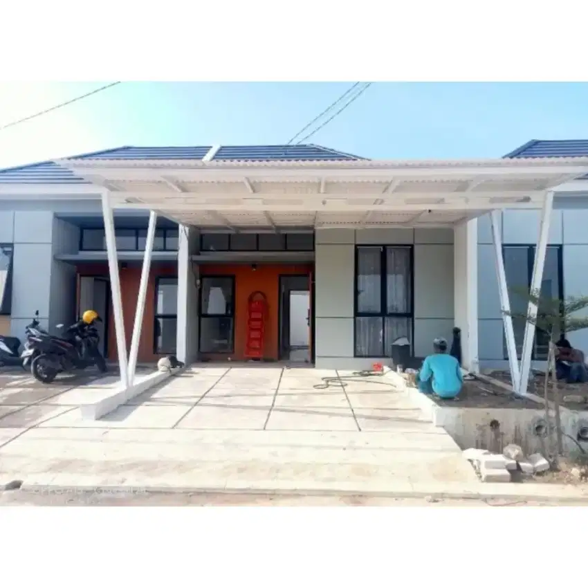 Teras rumah di pasang kanopi baja ringan