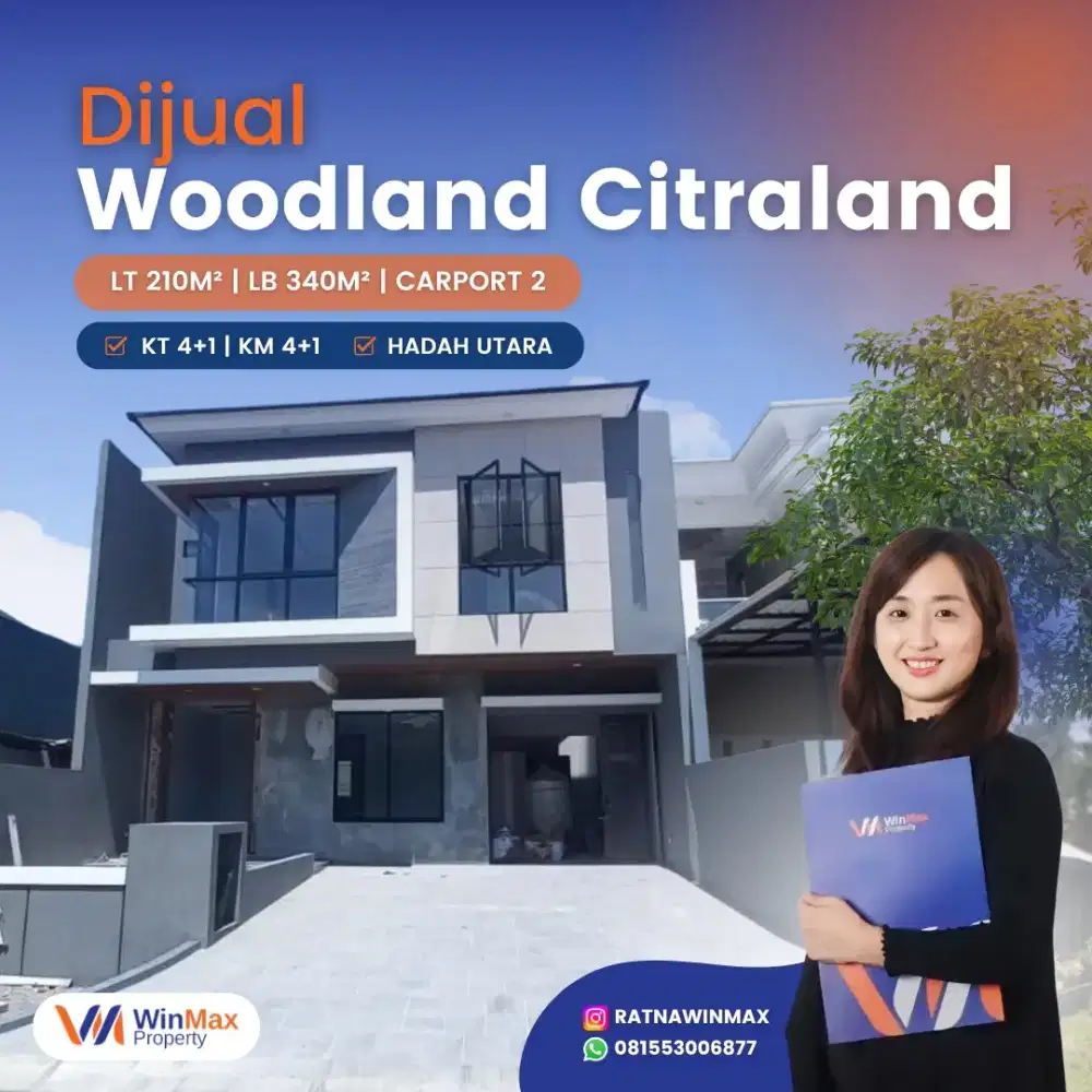 Dijual Rumah Baru Minimalis Woodland Citraland