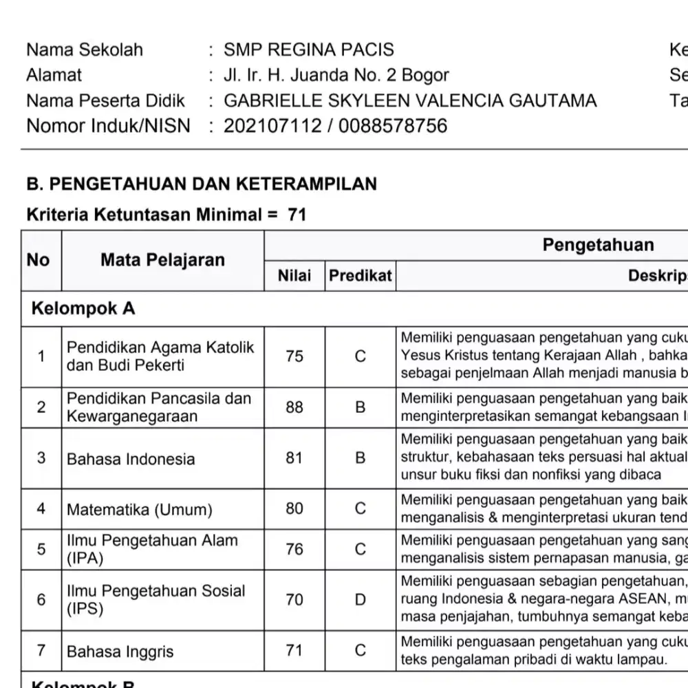 Guru les private pelajaran sekolah