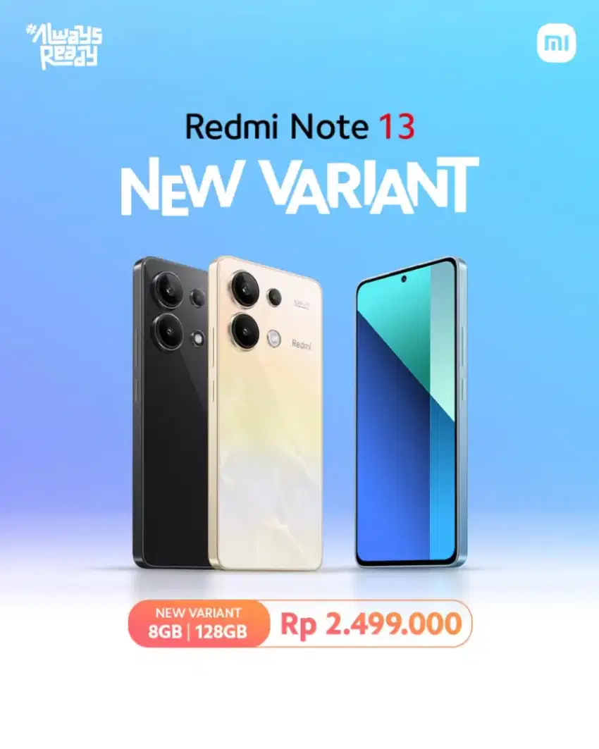 Redmi Note 13 8/128 Resmi 15bln, ready kredit DP 0 & 1x bebas angsuran