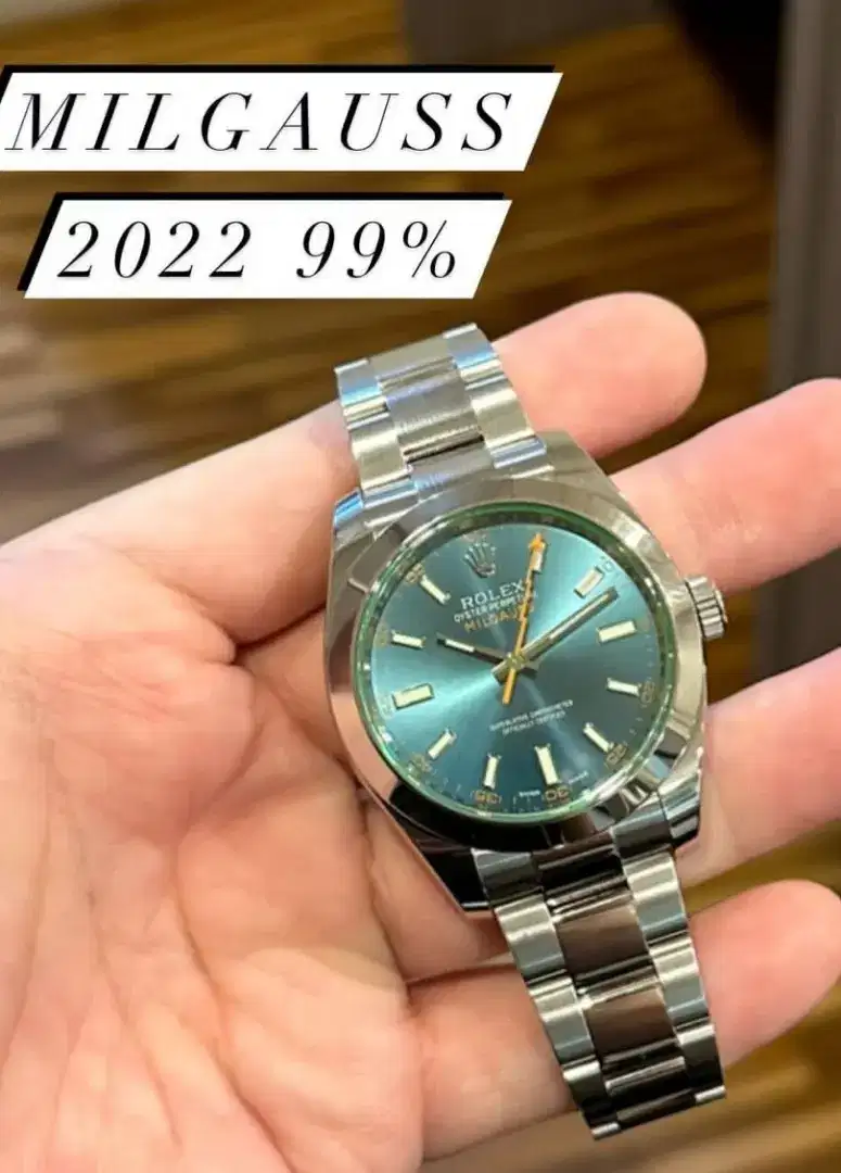 Rolex milgauss blue dial