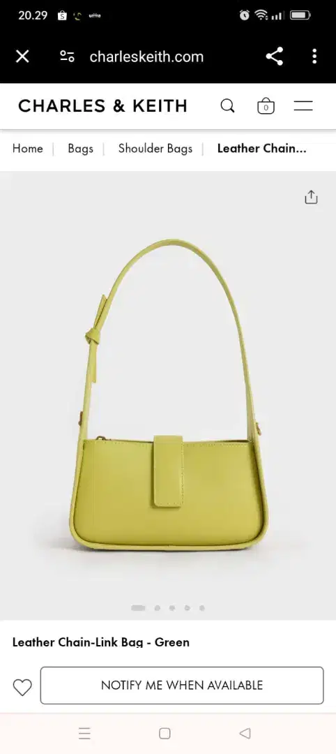 Charles & keith leather green