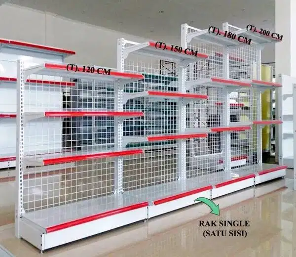 Jual rak minimarket 4 susun pemasangan mudah KOKOH