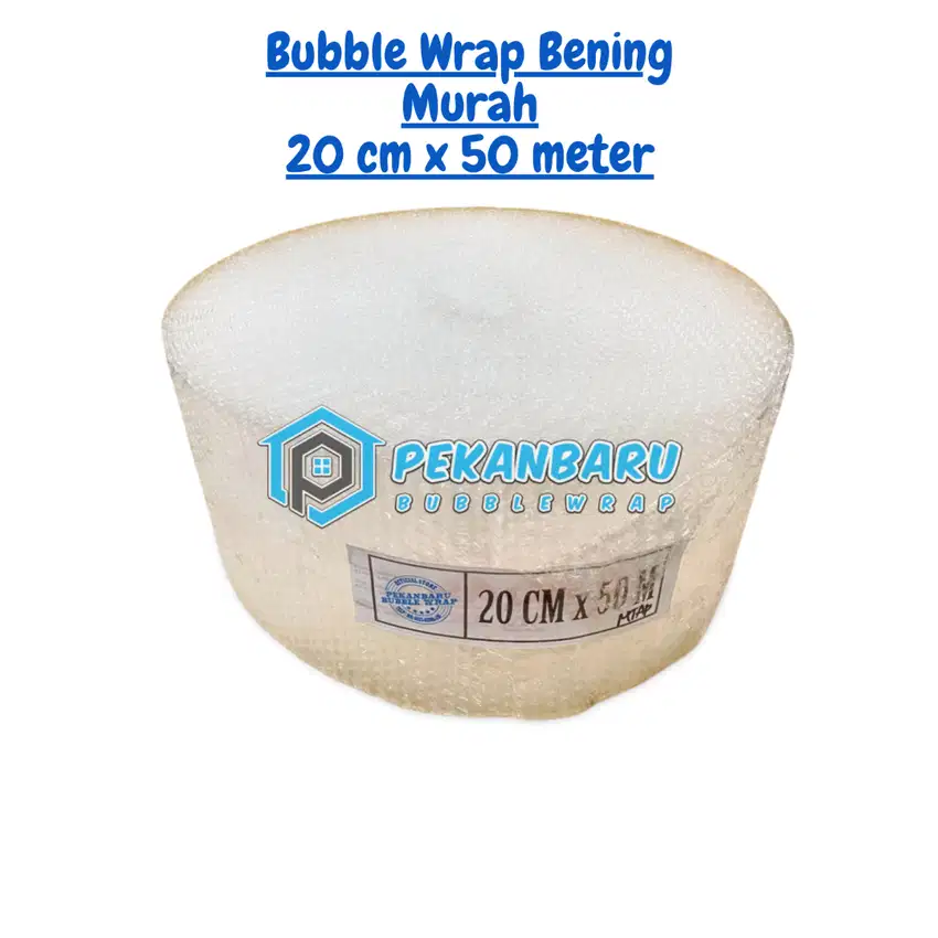 Bubble Wrap Bening & Hitam Ukuran 20cm x 50meter di Pekanbaru